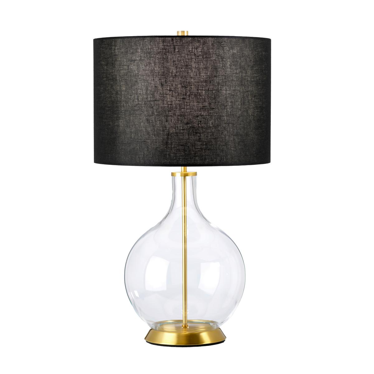 Stolna Svjetiljka Orb-Clear Crna - boje mjeda, Konvencionalno, staklo/metal (36/67cm)