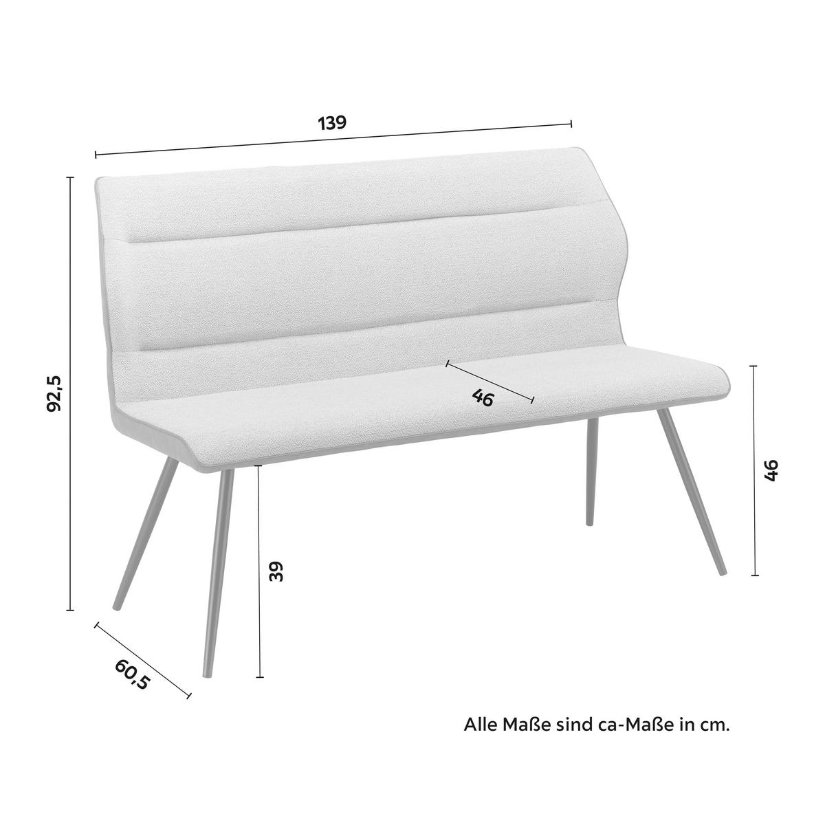 Ülőpad Eva - szürke, Modern, textil/fa (139/92,5/60,5cm) - Bessagi Home