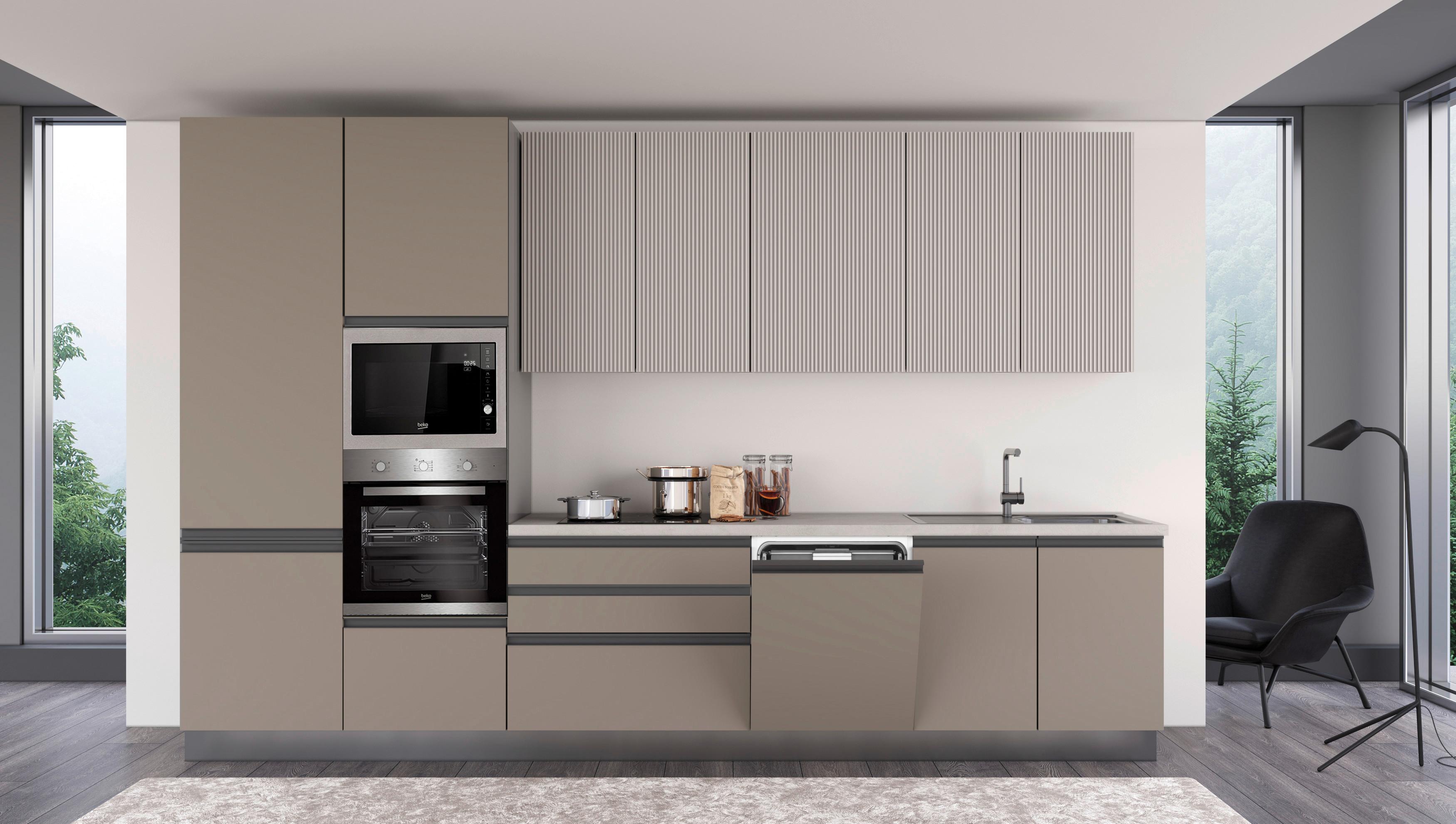 Blok Kuhinja S Aparatima New Helena 360 Dx - kašmir/siva, Konvencionalno, metal/drvo (360/240/60cm) - Mömax