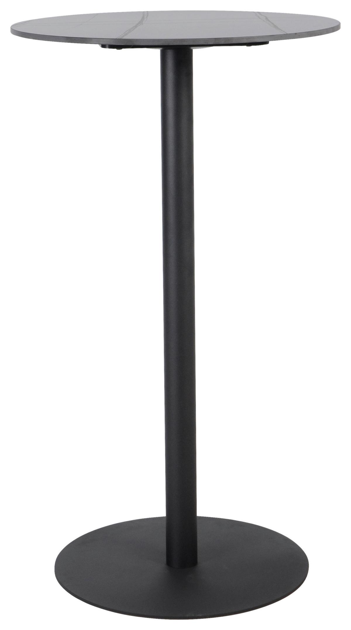 Bartisch Tobias Schwarz - Schwarz, MODERN, Keramik/Metall (60/105cm) - Mömax