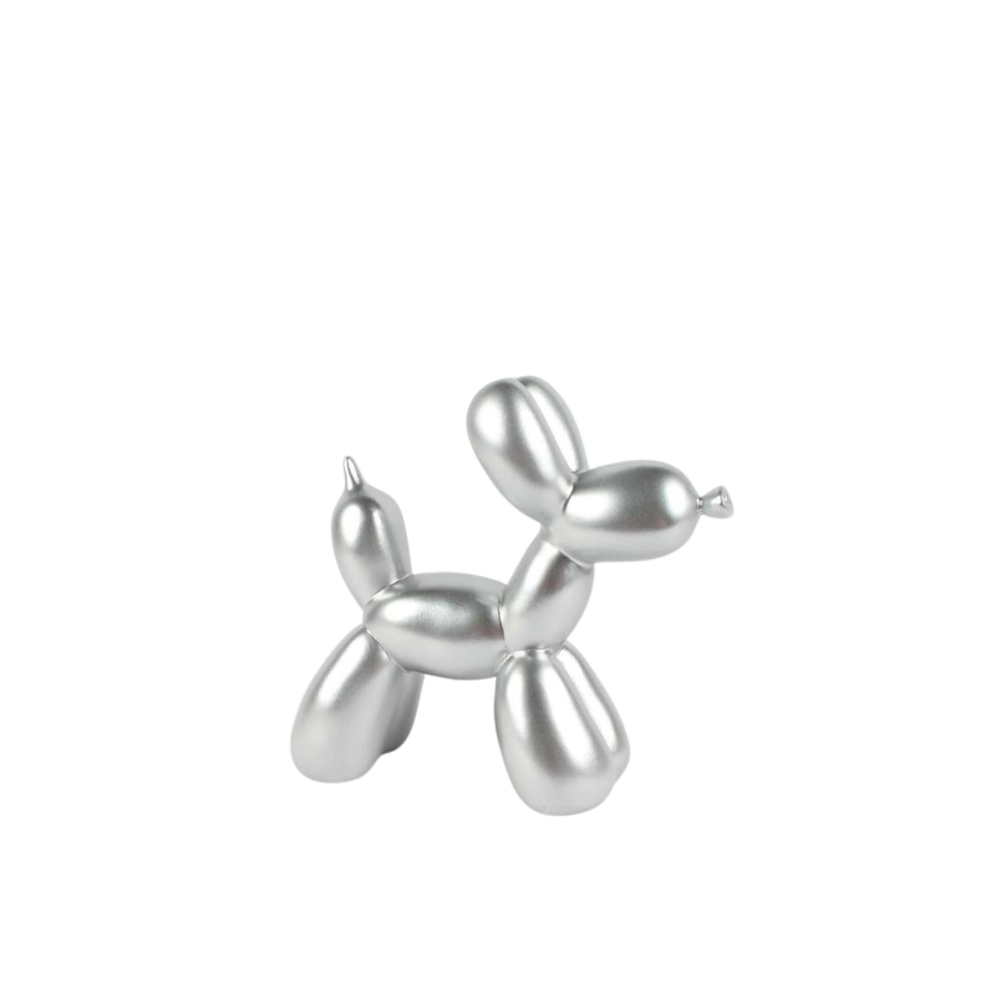 Dekor Kutya Silver Doggy - ezüst, Modern, műanyag (15/6/13,5cm)