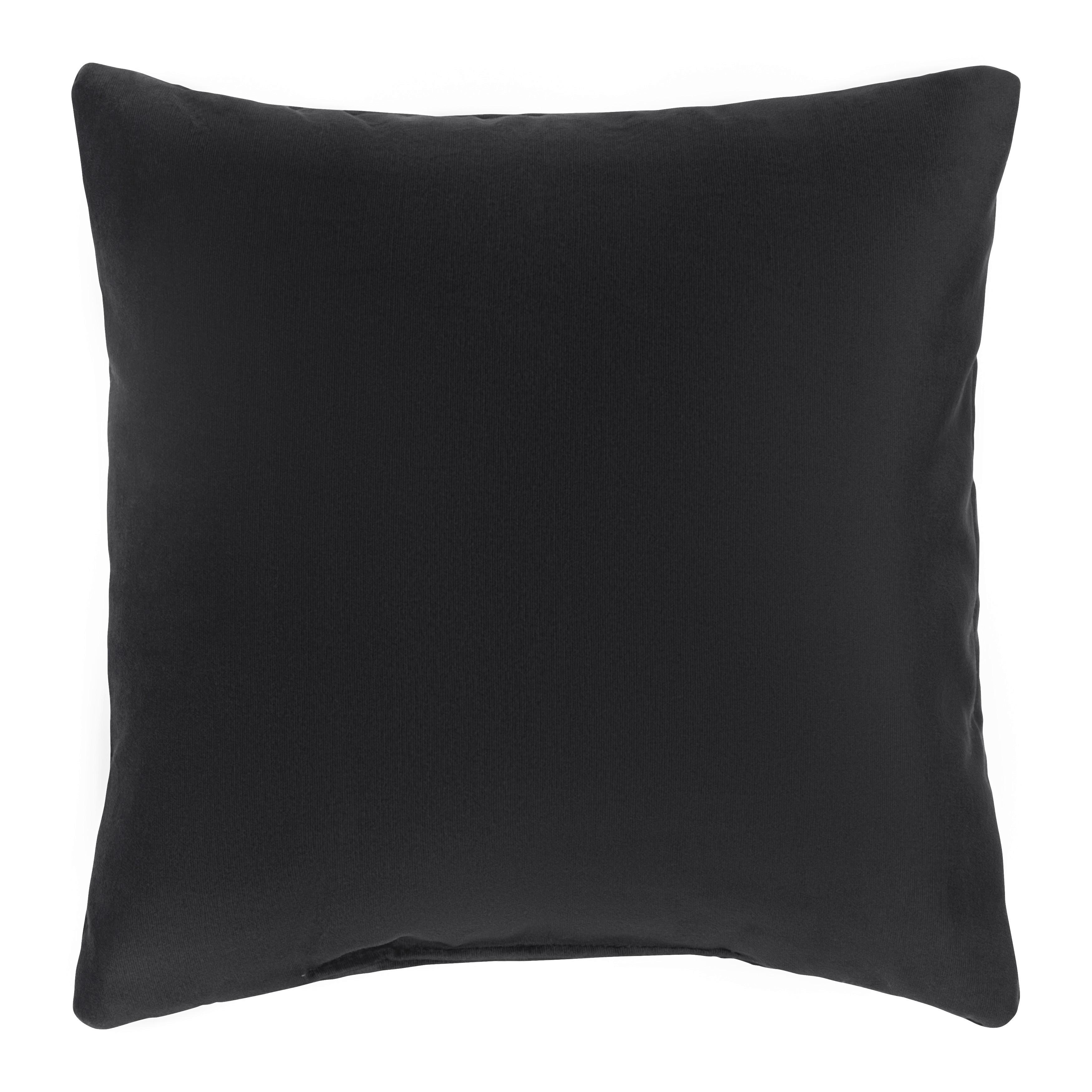 Zierkissen Blixa Schwarz ca. 40x40cm - Schwarz, MODERN, Textil (40/40/40cm) - Mömax