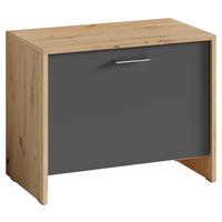 Garderobenbank Ben Eiche Artisan/Anthrazit - Anthrazit/Silberfarben, MODERN, Holzwerkstoff/Kunststoff (60/48/35cm) - MID.YOU