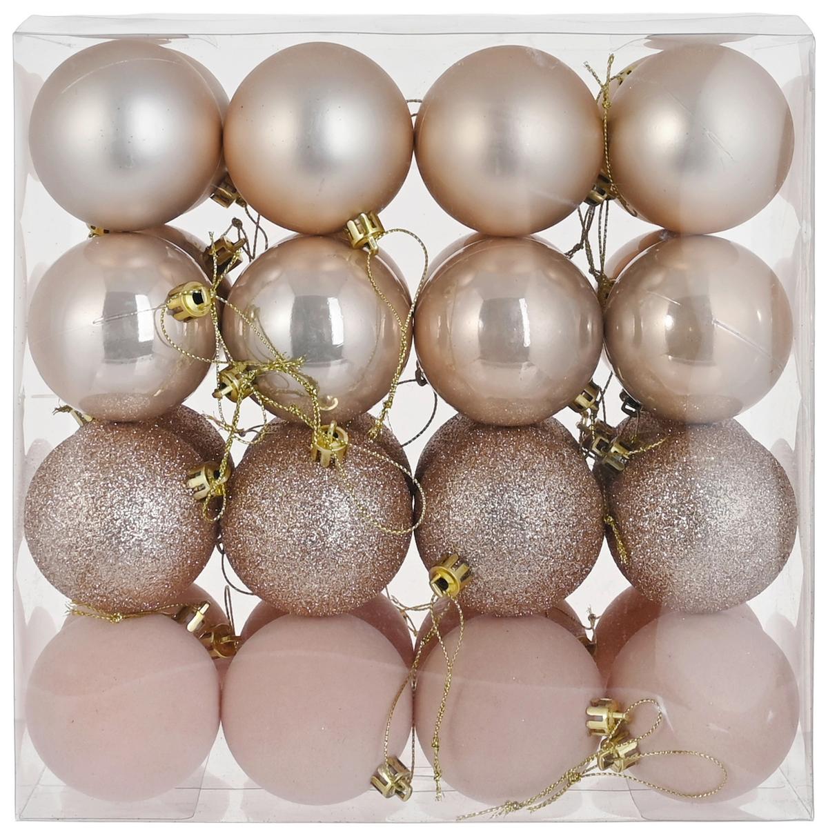 Set Kuglica Za Bor Noele 32/1, Ø: 6cm - boje šampanjca, Konvencionalno, plastika (6cm) - Mömax