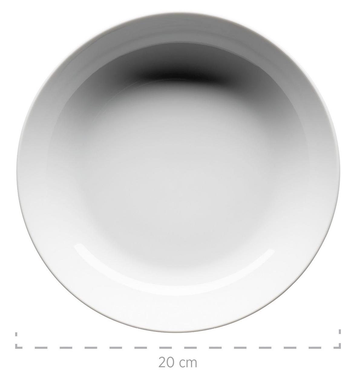 Kombiservice Barca Weiß, 30-teilig - Weiß, Basics, Keramik - Mäser