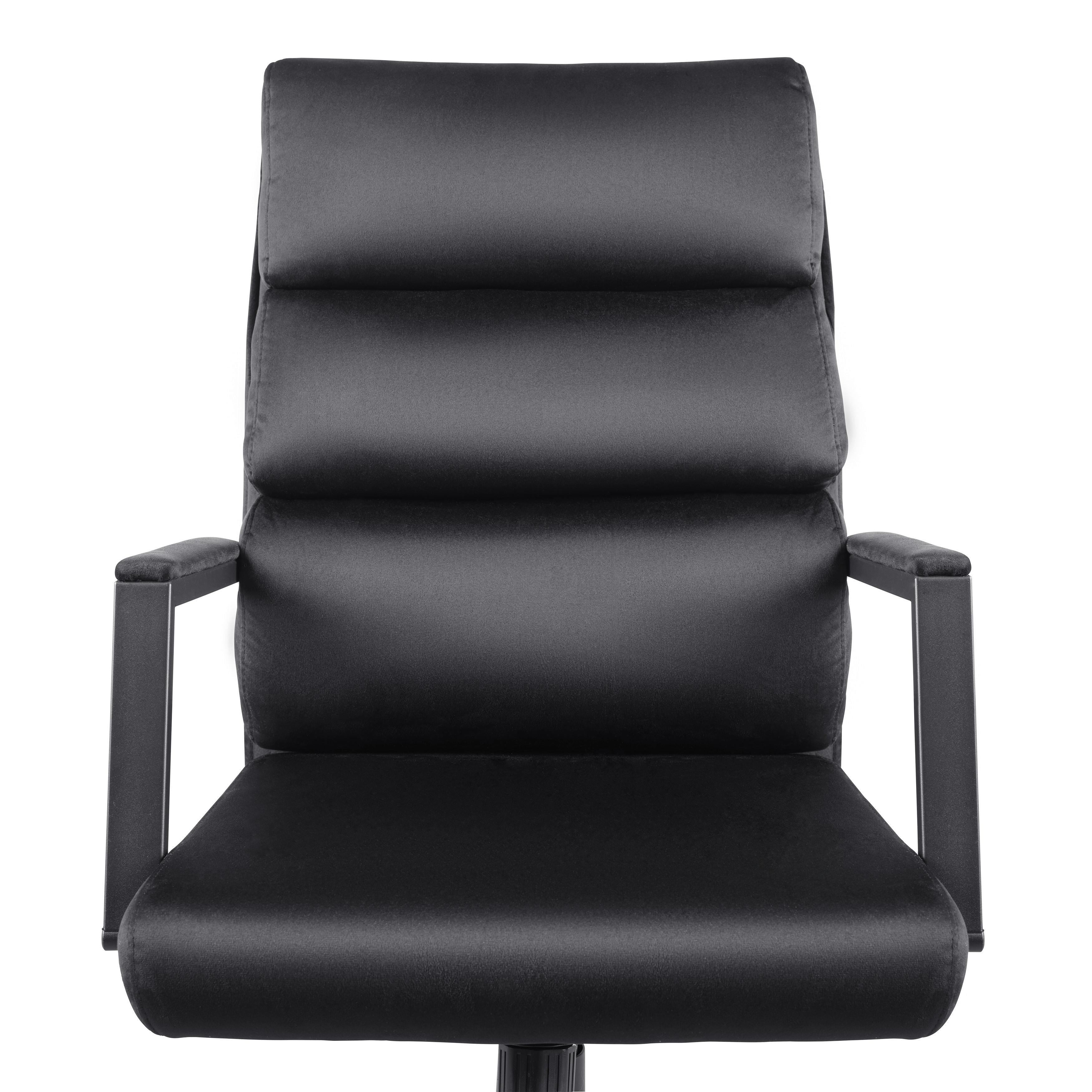 KONTORSSTOL MAN IN BLACK -EXKLUSIV- - svart, Modern, metall/textil (58/108-118/57cm) - Mömax