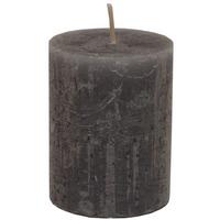 Stumpenkerze Lia in Grau - Grau, MODERN (6,8/9cm) - Premium Living