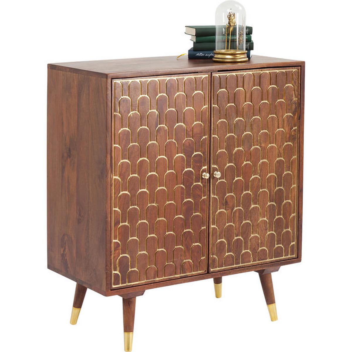 KOMODA MUSKAT - kolor mosiężny/kolor złoty, Trend, materiał drewnopochodny/metal (75/90/40cm) - Kare-Design