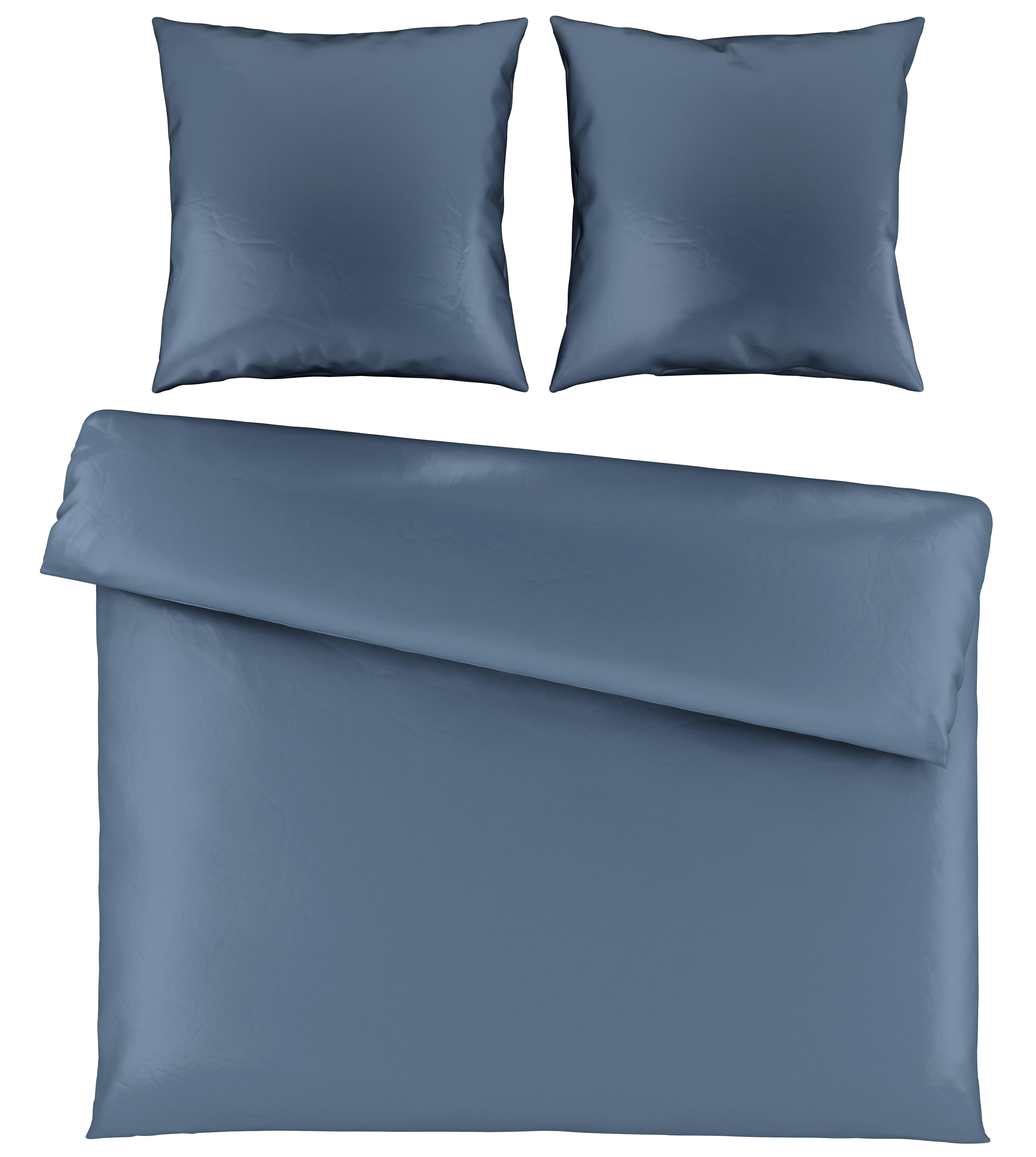 Bettwäsche Alex Uni XXL ca. 200x220cm - Blau, MODERN, Textil (200/220cm) - Premium Living