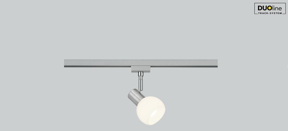 Schienensystem-Strahler Antibes max. 28 Watt - Weiß/Nickelfarben, Basics, Glas/Metall (9cm) - Trio Leuchten