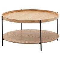 Klubska Miza Wl6.491 - črna/rjava, Moderno, kovina/leseni material (78/78/40cm) - MID.YOU