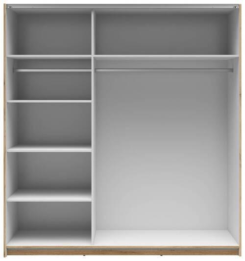 Ormar S Kliznim Vratima Tetrix - antracit/hrast Wotan, Moderno, drvni materijal/metal (183/195,5/60cm) - Modern Living