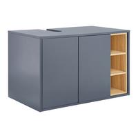 SZAFKA POD UMYWALKĘ LUCIANO - kolor naturalny/szary, Modern, drewno (80/51/47,3cm) - Bessagi Home