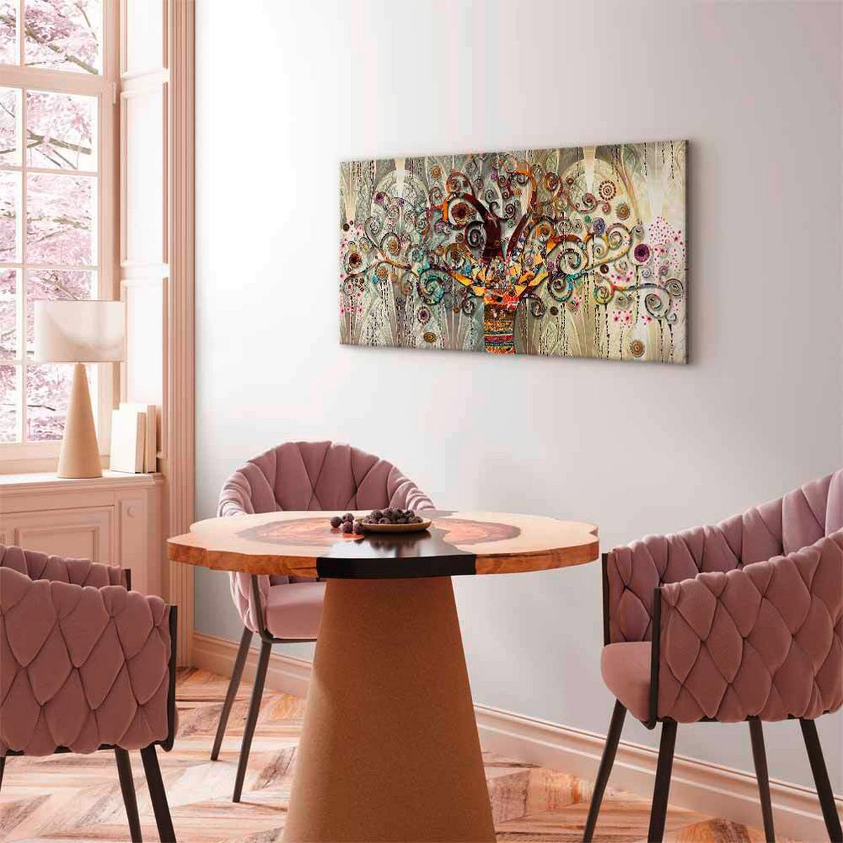 Slika Na Platnu Tree Of Life I - večbarvno/bež, Basics, tekstil/les (120/60/1.2cm) - artgeist