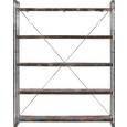 Regal aus Metall in Antik - Dunkelbraun, LIFESTYLE, Holz/Metall (160/200/40cm) - PREMIUM LIVING