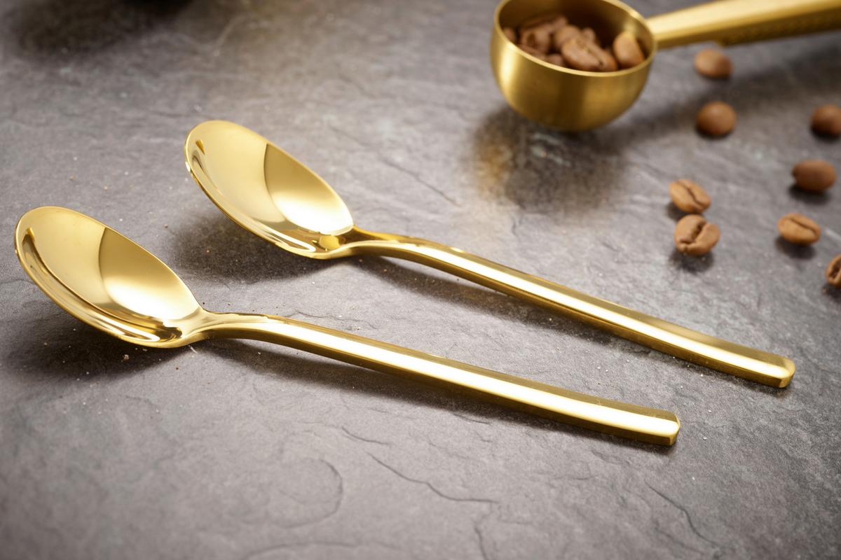Kaffeeset Cosme in Goldfarben, 23-teilig - Goldfarben, Basics, Metall - Echtwerk