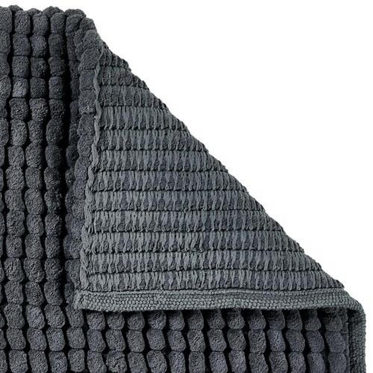 DYWANIK ŁAZIENKOWY AXEL - kolor grafitowy, Basics, tkanina (60/60cm) - Aquanova