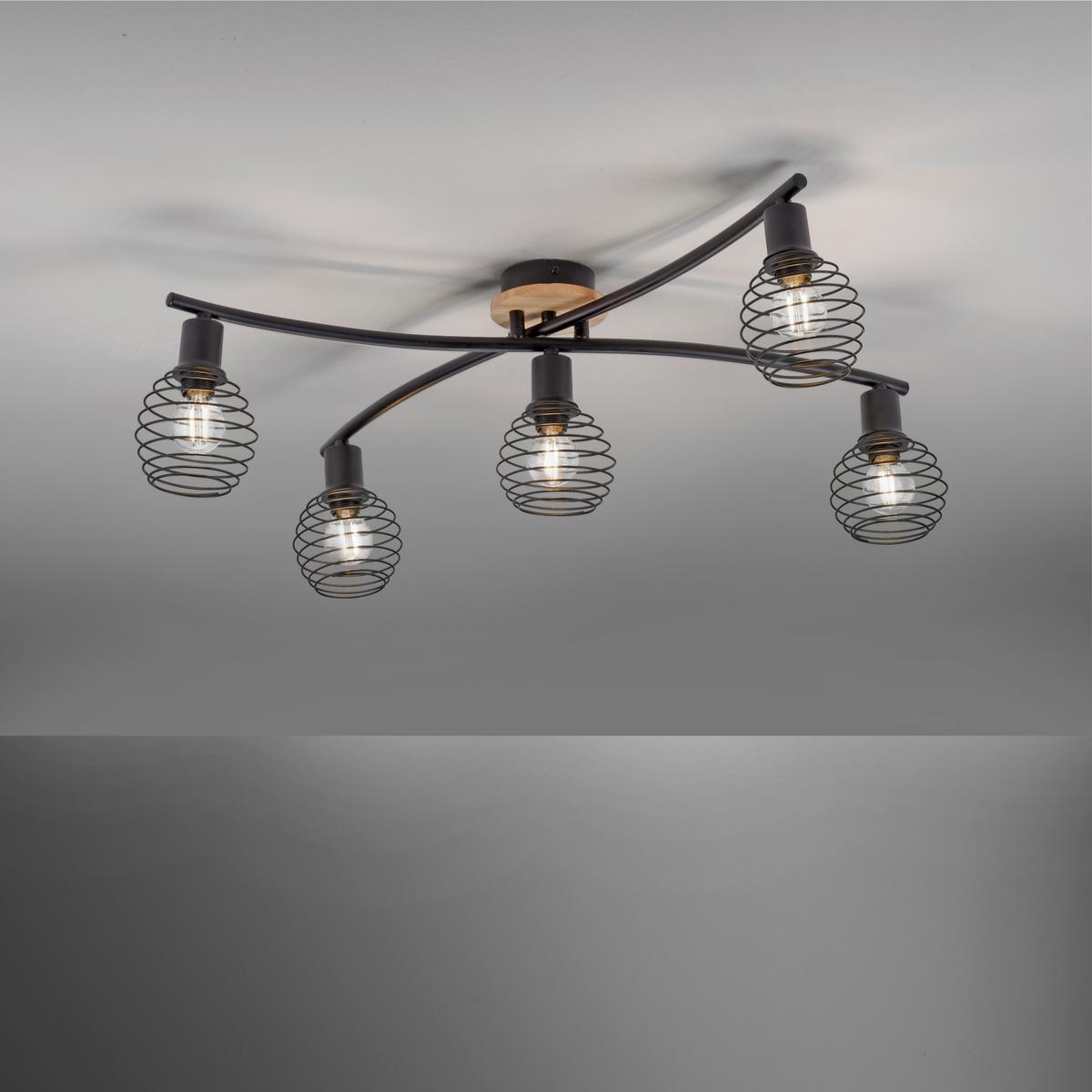 Deckenleuchte Eugen max. 40 Watt - Natur, Holz/Kunststoff (70,1/66,5/20,1cm)