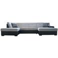 Funkcijska Sedežna Garnitura Diana New - Desna - črna/siva, Moderno, tekstil (184/164/77/87/355cm) - MÖMAX modern living