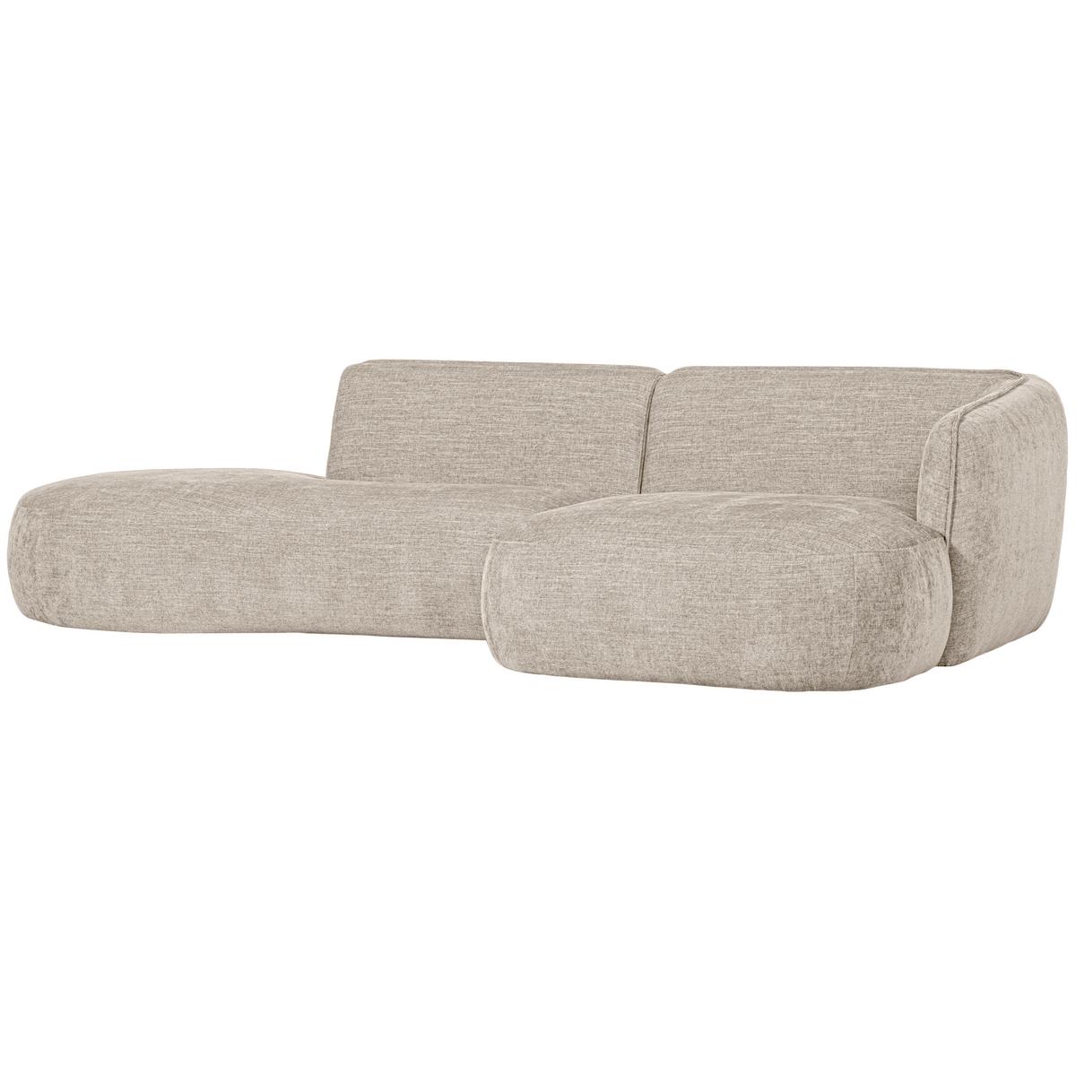 Ecksofa Polly Sandfarben - Sandfarben/Schwarz, Design, Kunststoff/Textil (275/150cm) - Livetastic
