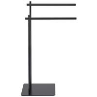 Handtuchhalter aus Metall in Schwarz - Schwarz, MODERN, Metall (47/81,5/24cm) - Mömax
