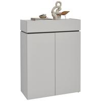 SZAFKA NA BUTY UNIQUE - kaszmir/czarny, Design, materiał drewnopochodny/tworzywo sztuczne (90/121/40cm) - Voleo