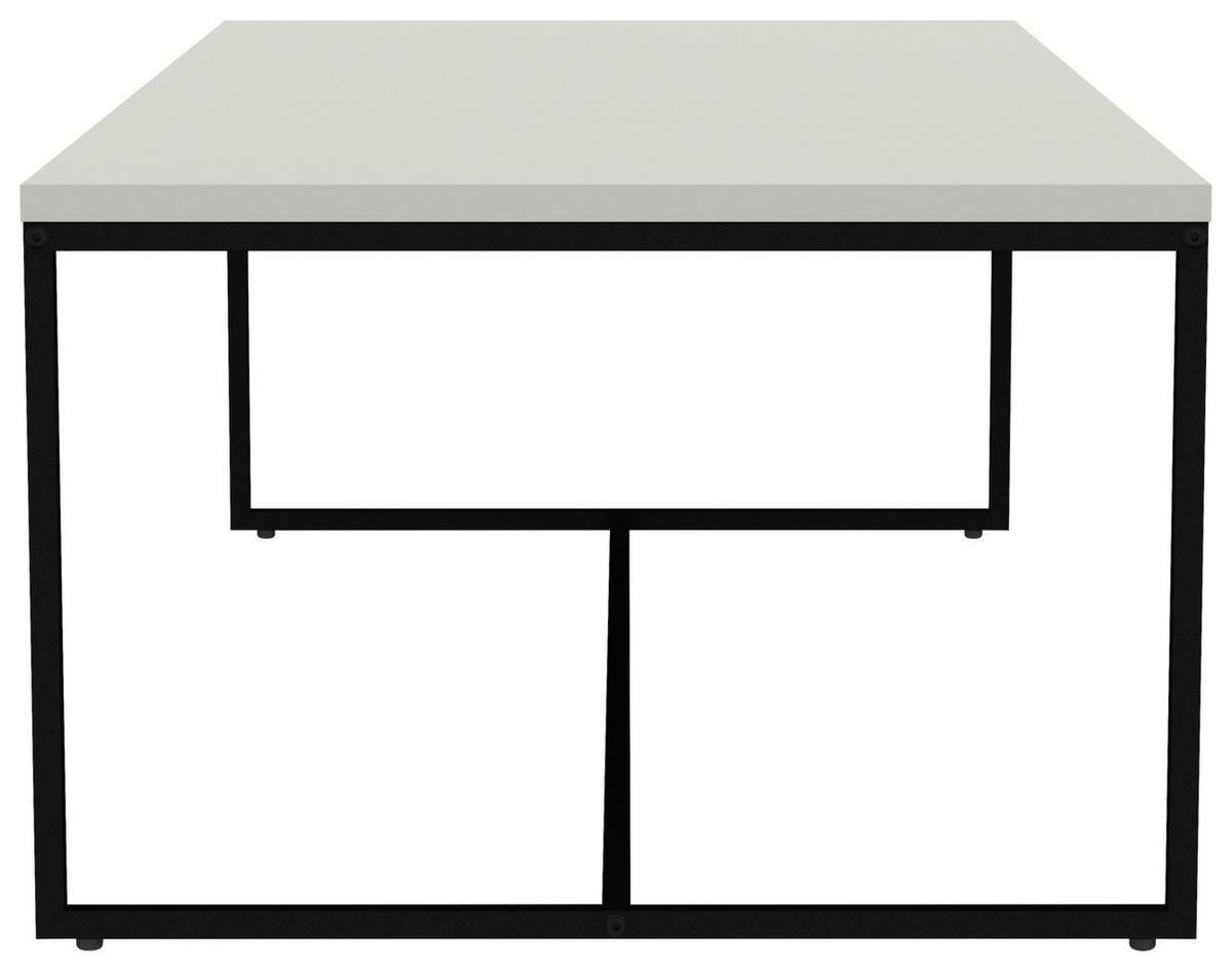 STOLIK KAWOWY LIPP - biały/czarny, Design, materiał drewnopochodny/metal (120/60/40cm)