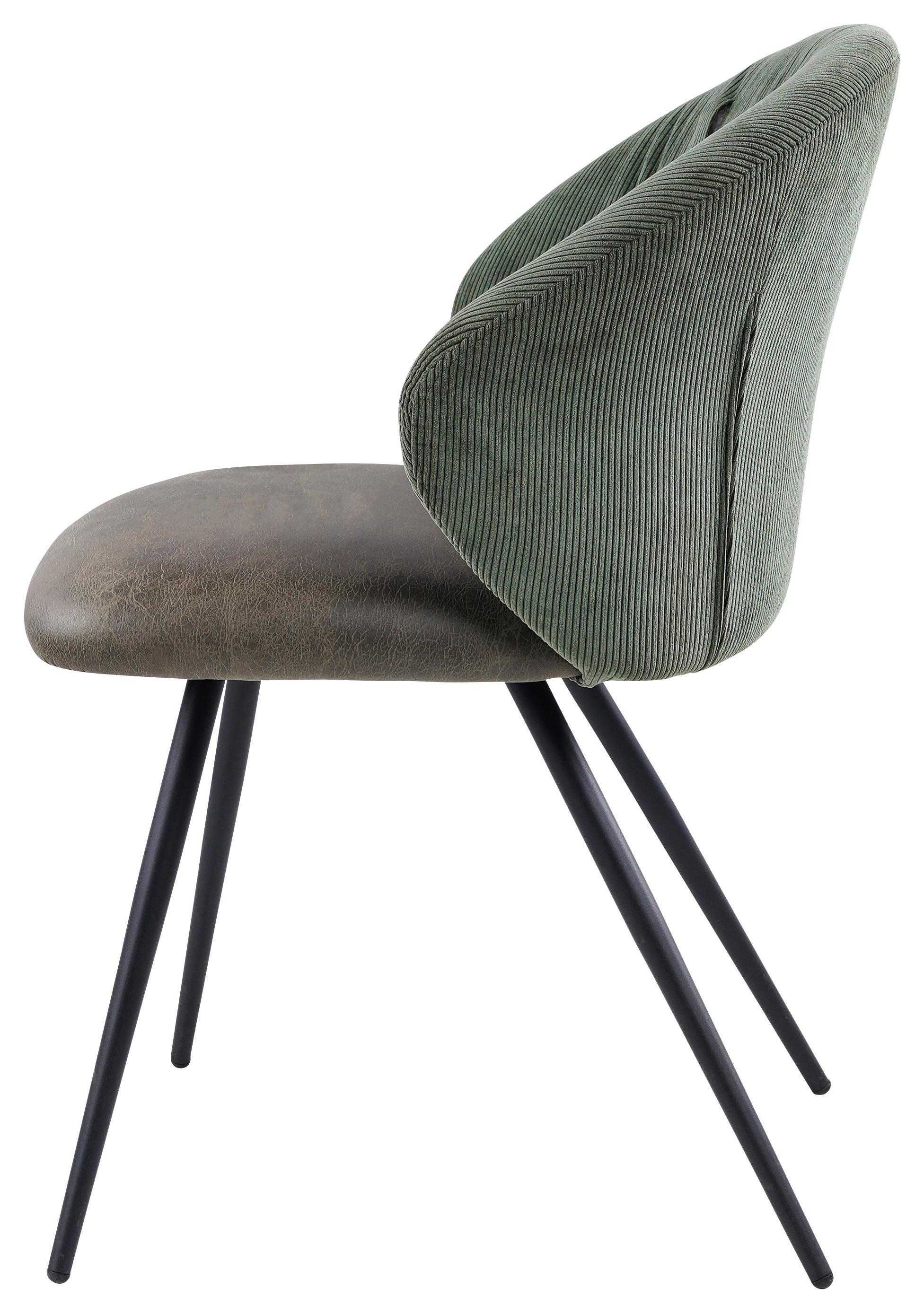 KRZESŁO OCTOPUS - zielony/czarny, Modern, metal/tkanina (57/80,5/62cm) - MID.YOU