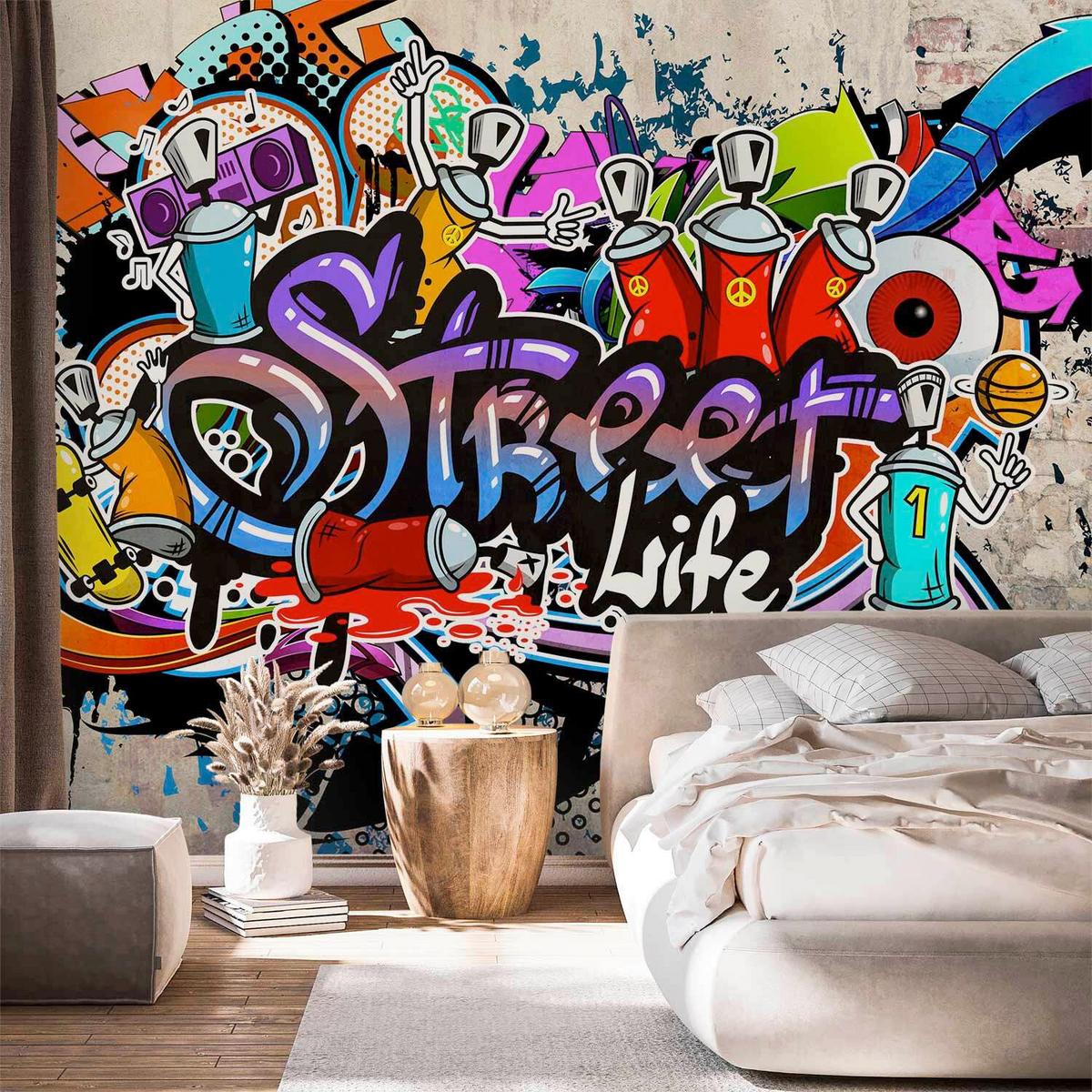 Fototapeta Street Game, 150x105cm - vijolična/bež, Trendi, tekstil (150/105cm) - artgeist