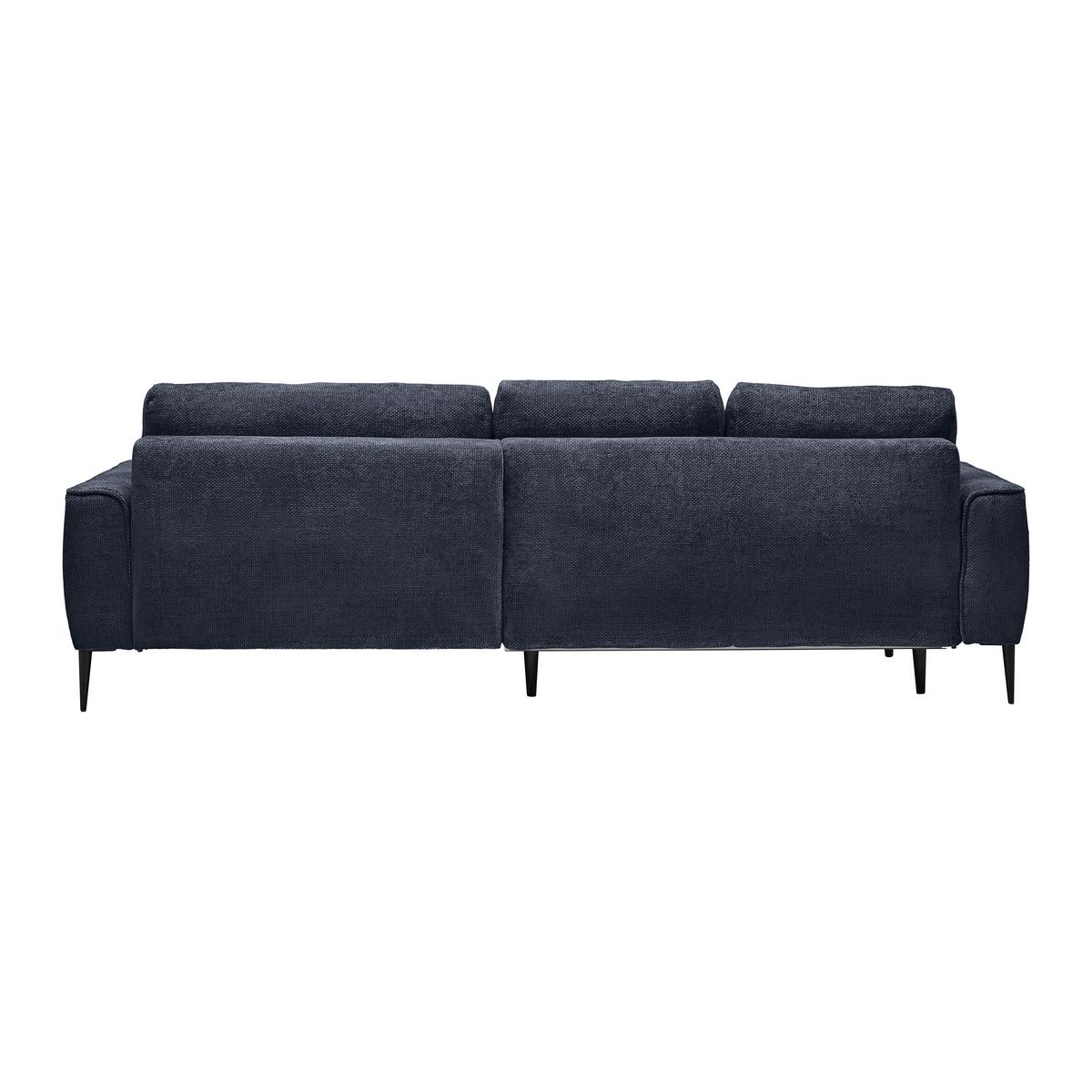 Ecksofa Custom Royalblau - Schwarz/Dunkelblau, MODERN, Textil/Metall (255/164cm) - Mömax