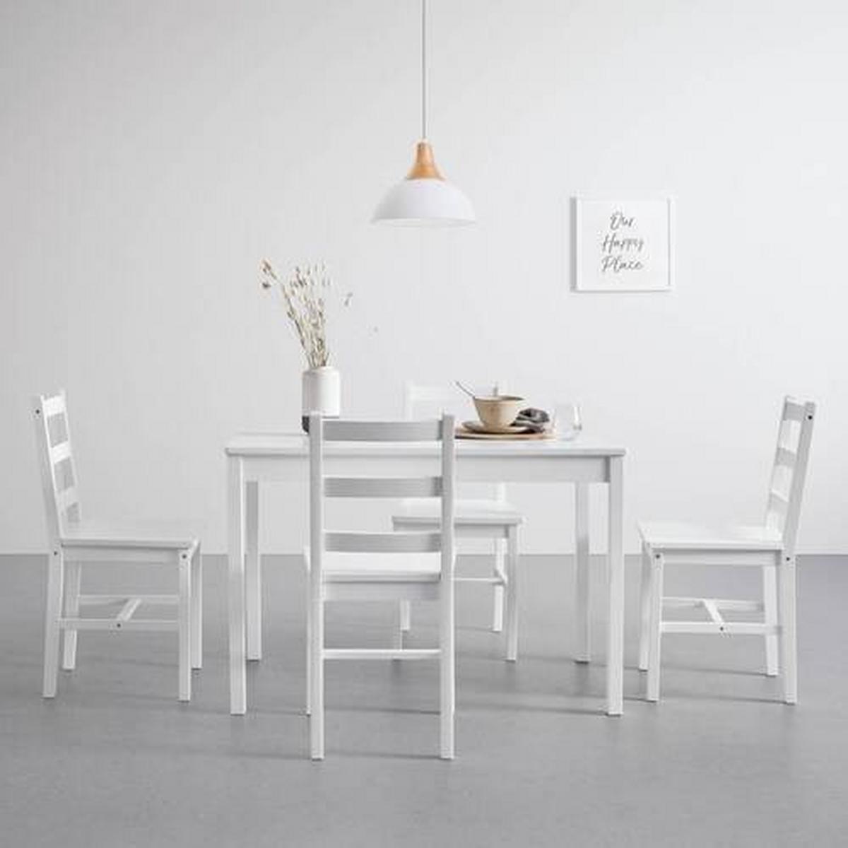 Tischgruppe "matias", Ca. 108x65 Cm - Weiss, Modern, Holz (108/73/65cm) - Bessagi Home