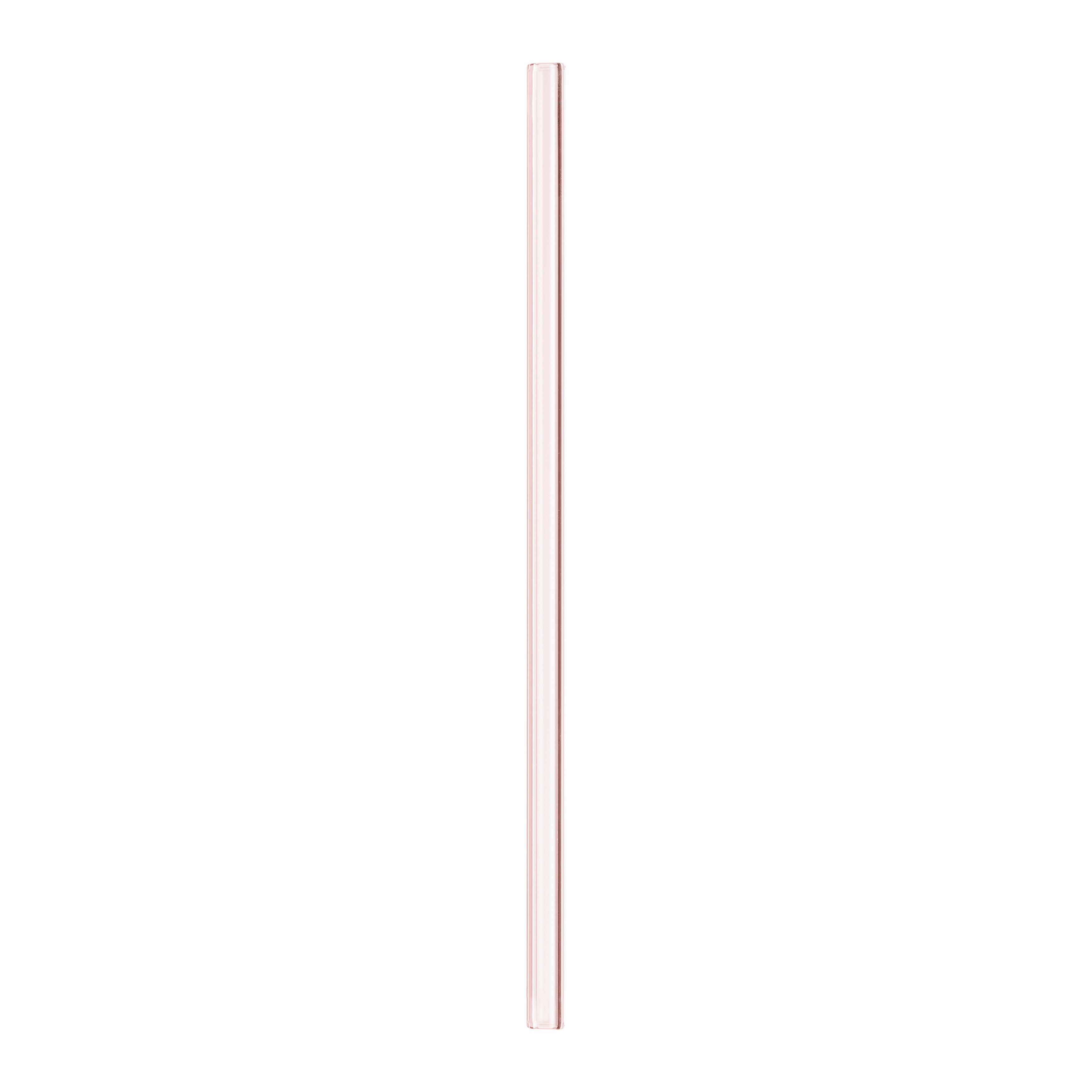 Slamica Jessy - pink/prosojno, steklo (20cm) - Premium Living