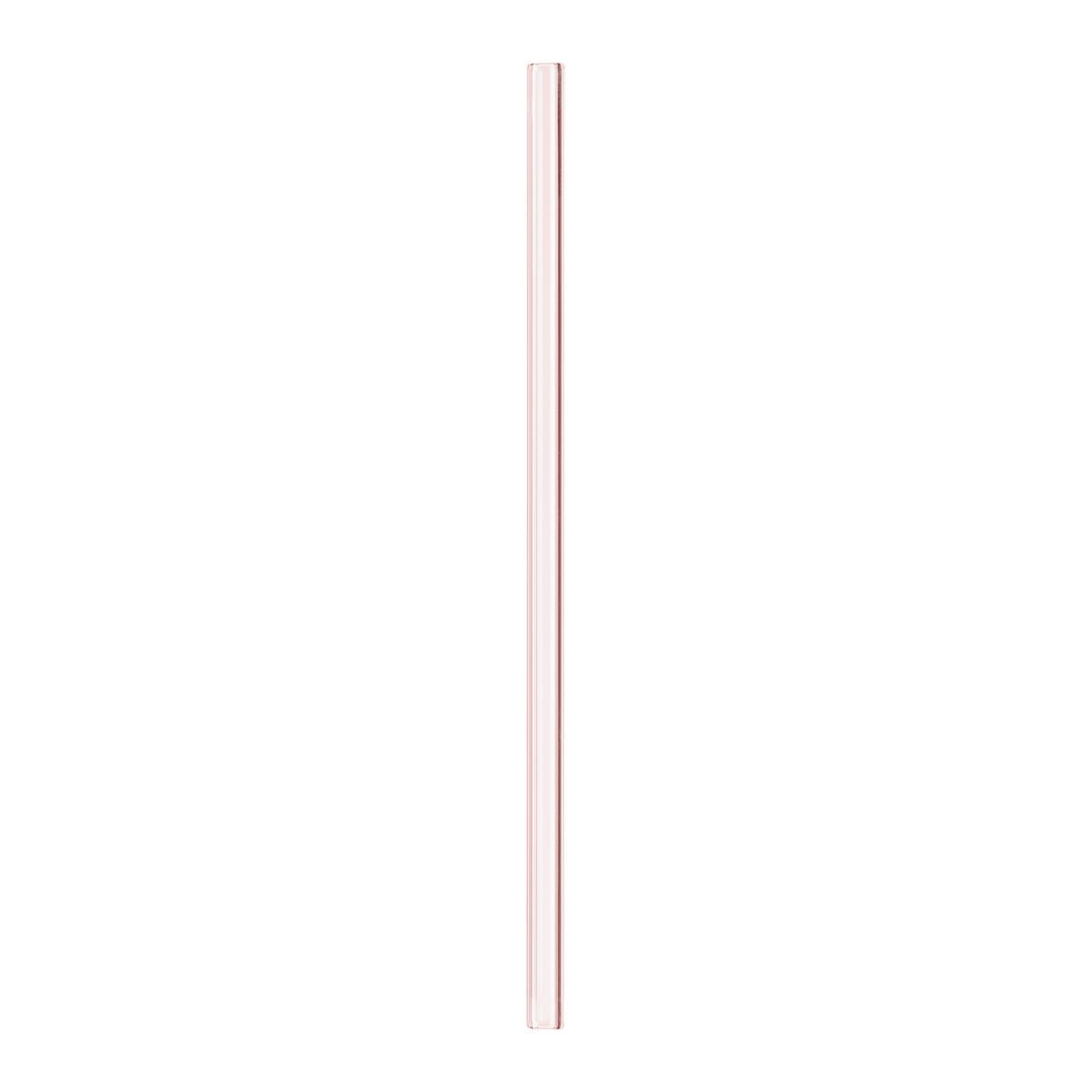 Trinkhalm Jessy aus Glas in Pink - Pink/Transparent, Glas (20cm) - Premium Living