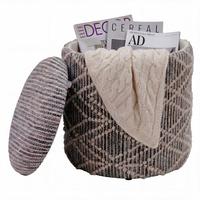 Hocker Wl7.792 - Grau, Design, Textil (40/45/40cm) - Livetastic