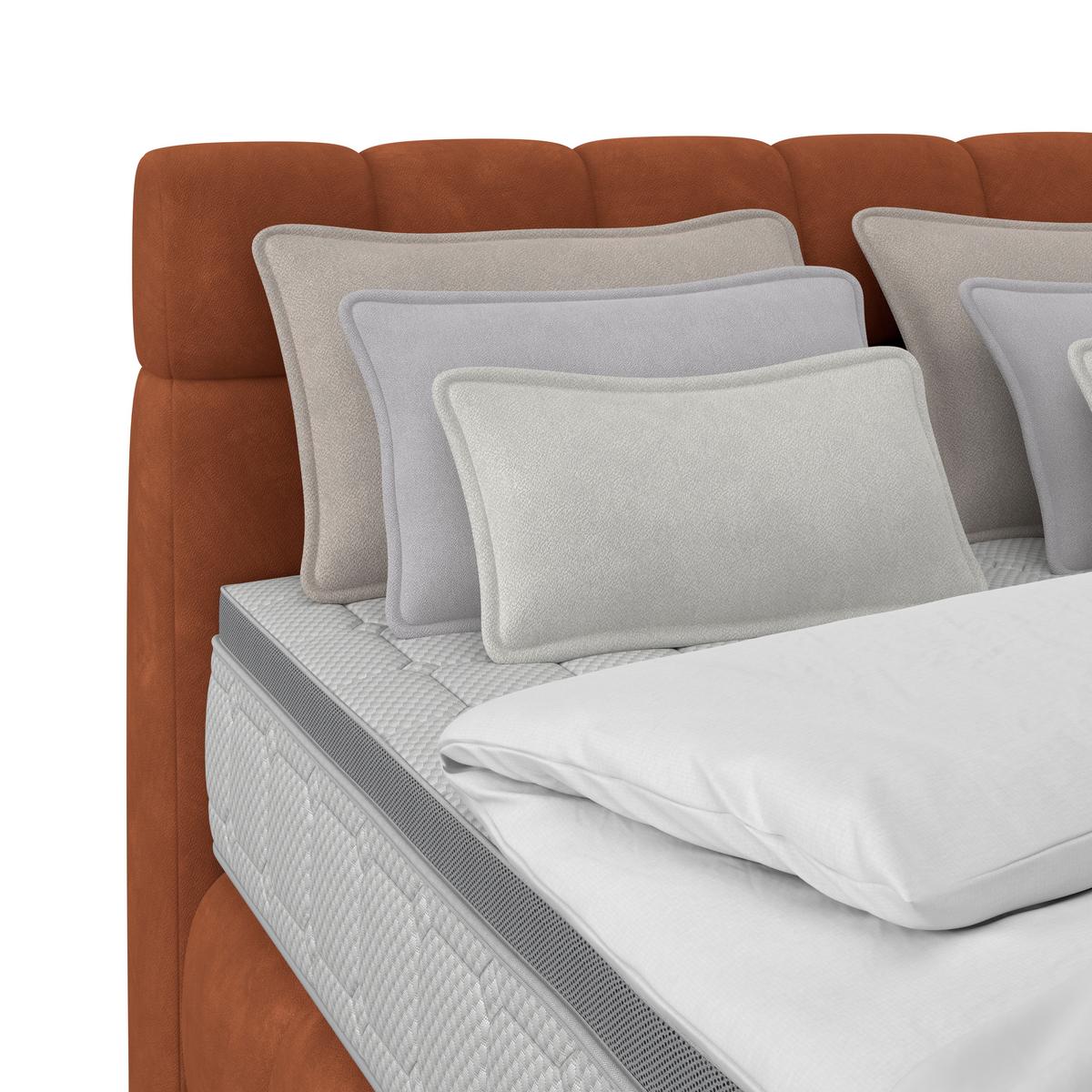 Boxspring Krevet Nobu - boje hrđe/crna, Trend, drvo/tekstil (140/200cm) - Premium Living