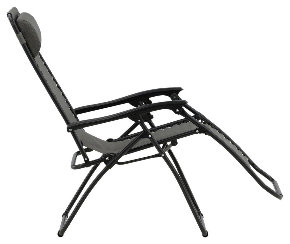 GARTEN-RELAXSESSEL MELKER - Grau, KONVENTIONELL, Kunststoff/Textil (68/112/90cm) - Gardenson