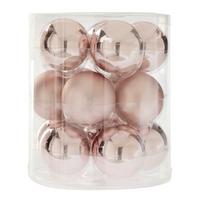 Karácsonyfagömbszett Noel - mályva, Basics, Üveg (6cm) - Modern Living