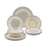 Tafelservice Batik Greige, 12-teilig - Greige, MODERN, Keramik - Mömax