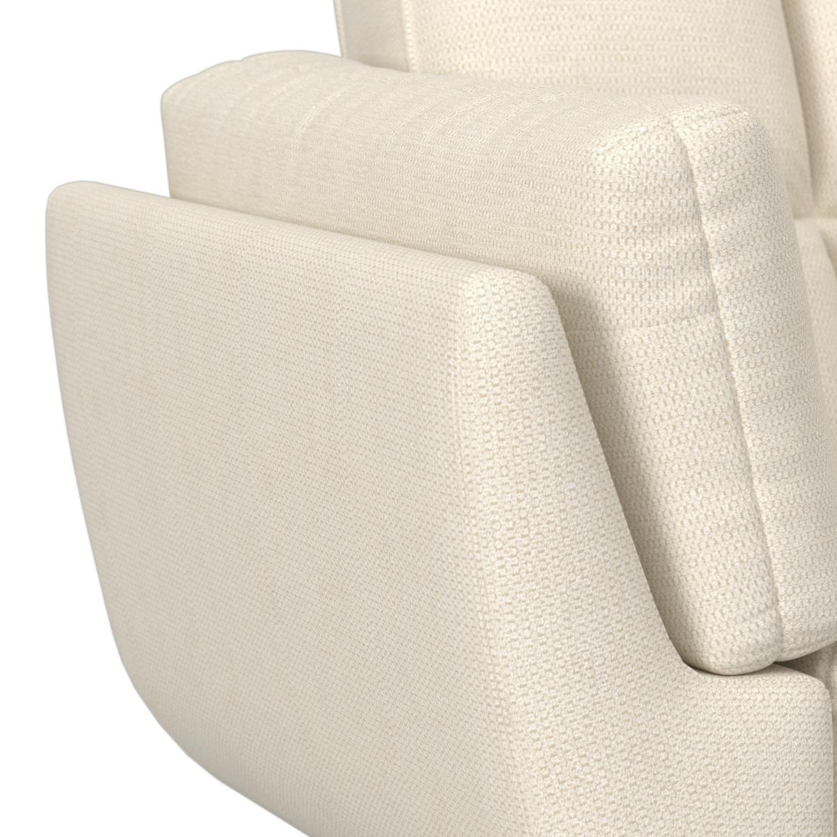 Schlafsofa Cora Webstoff Creme - Creme/Naturfarben, MODERN, Holz/Textil (214/92/81cm) - Bessagi Home