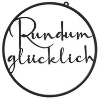 Dekoschild Gerla II in Schwarz - Schwarz, Basics, Metall (38cm) - Modern Living