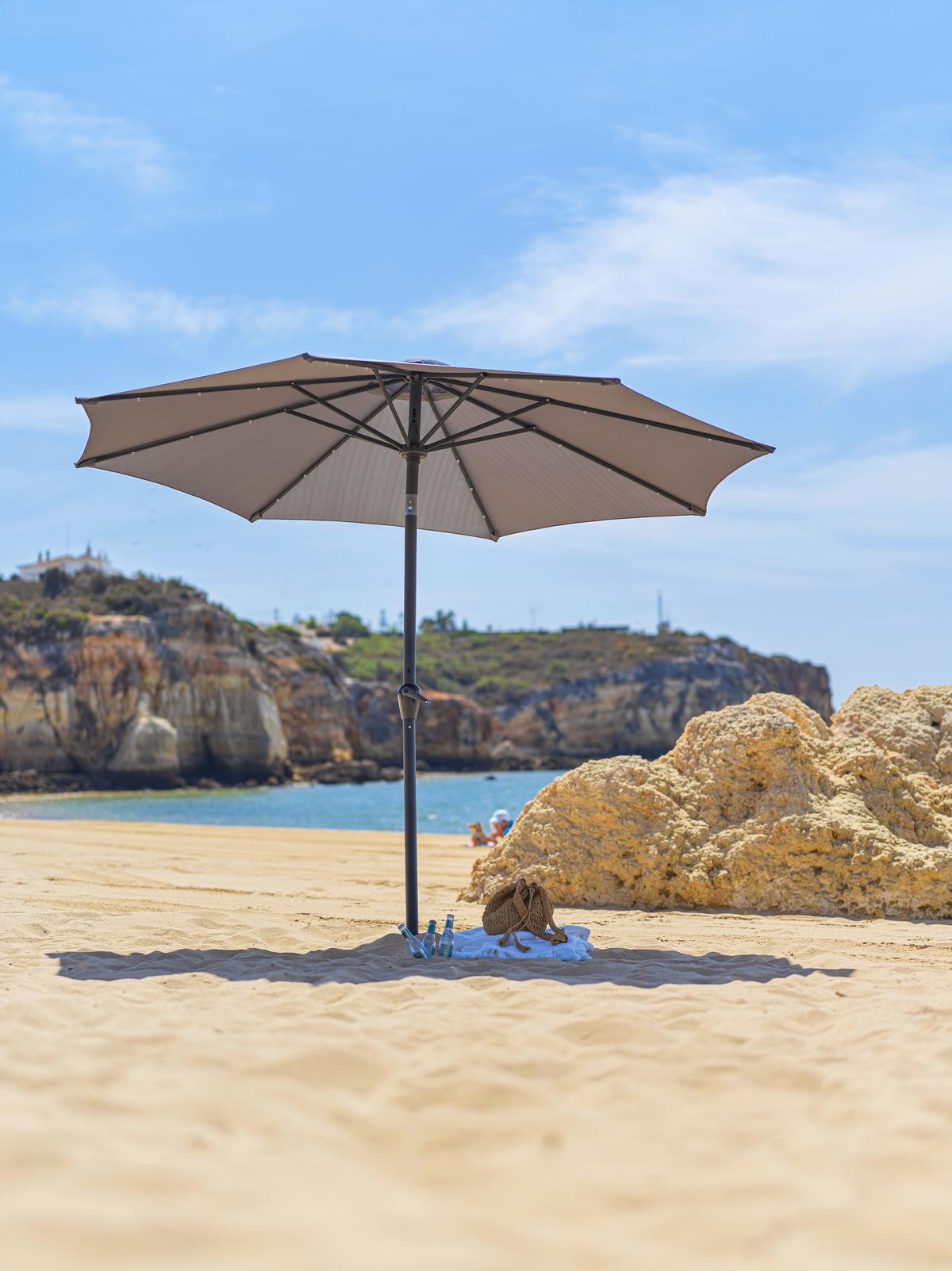 Sonnenschirm Pacheville in Anthrazit - Anthrazit, Modern, Kunststoff/Textil (290/250cm) - Modern Living