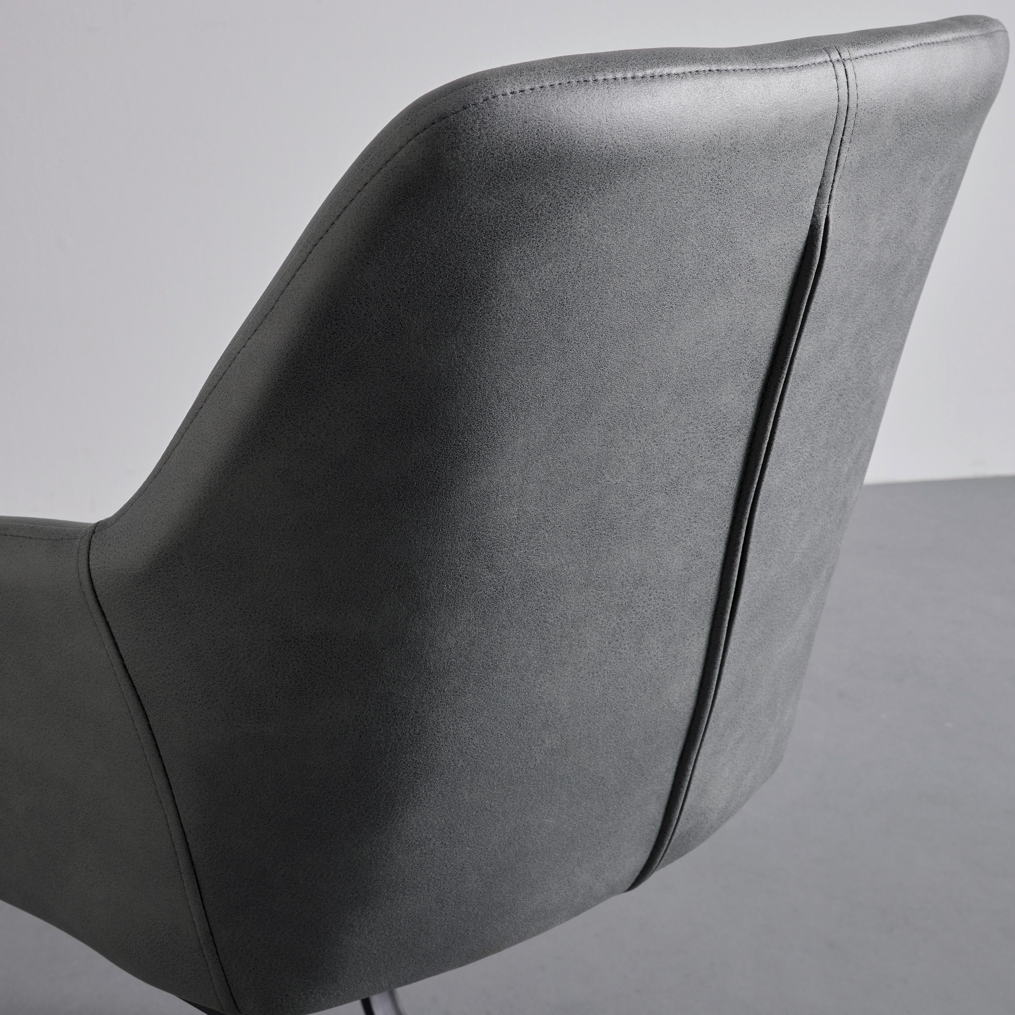 SVIKTSTOL PRIA - mörkgrå/grå, Modern, metall/trä (61/85/62cm) - Bessagi Home