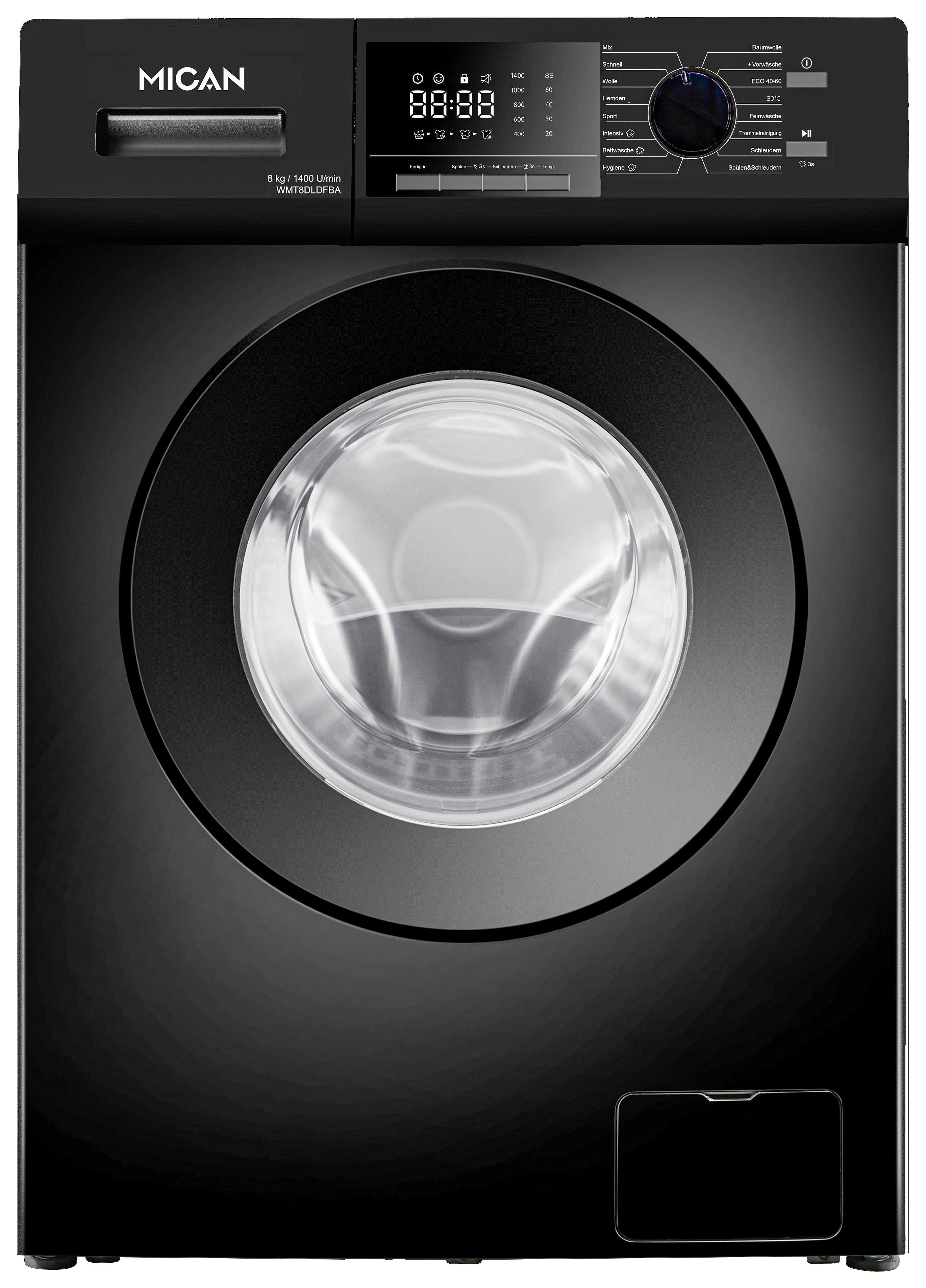 Waschmaschine WMT8DLDFBA - Schwarz, Basics, Metall (52/59,5/85cm) - Mican