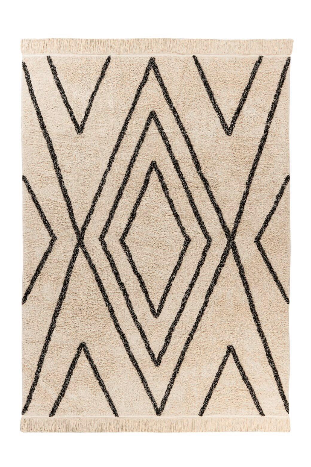 TEPPICH MYLEN 525 CREME / SCHWARZ - Creme/Schwarz, Konventionell, Textil (80/150cm) - Kayoom