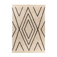 TEPPICH MYLEN 525 CREME / SCHWARZ - Creme/Schwarz, Konventionell, Textil (80/150cm) - Kayoom