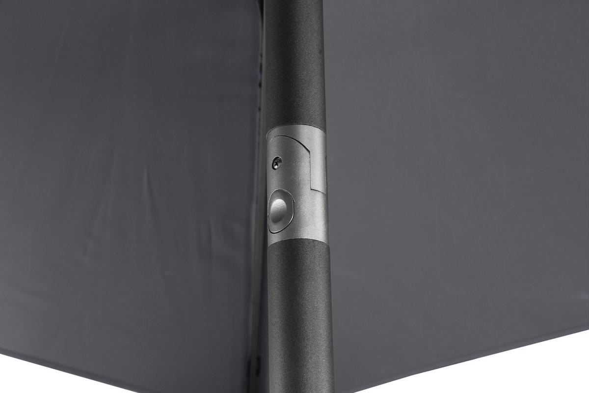 Sonnenschirm BHT: 250x258x250 cm, wetterbeständig, Anthrazit - Anthrazit, KONVENTIONELL, Textil/Metall (250/250cm) - Siena Garden