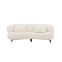 3-Sitzer-Sofa Luna Weiß - Schwarz/Weiß, MODERN, Textil/Metall (224/80/100cm) - Livetastic