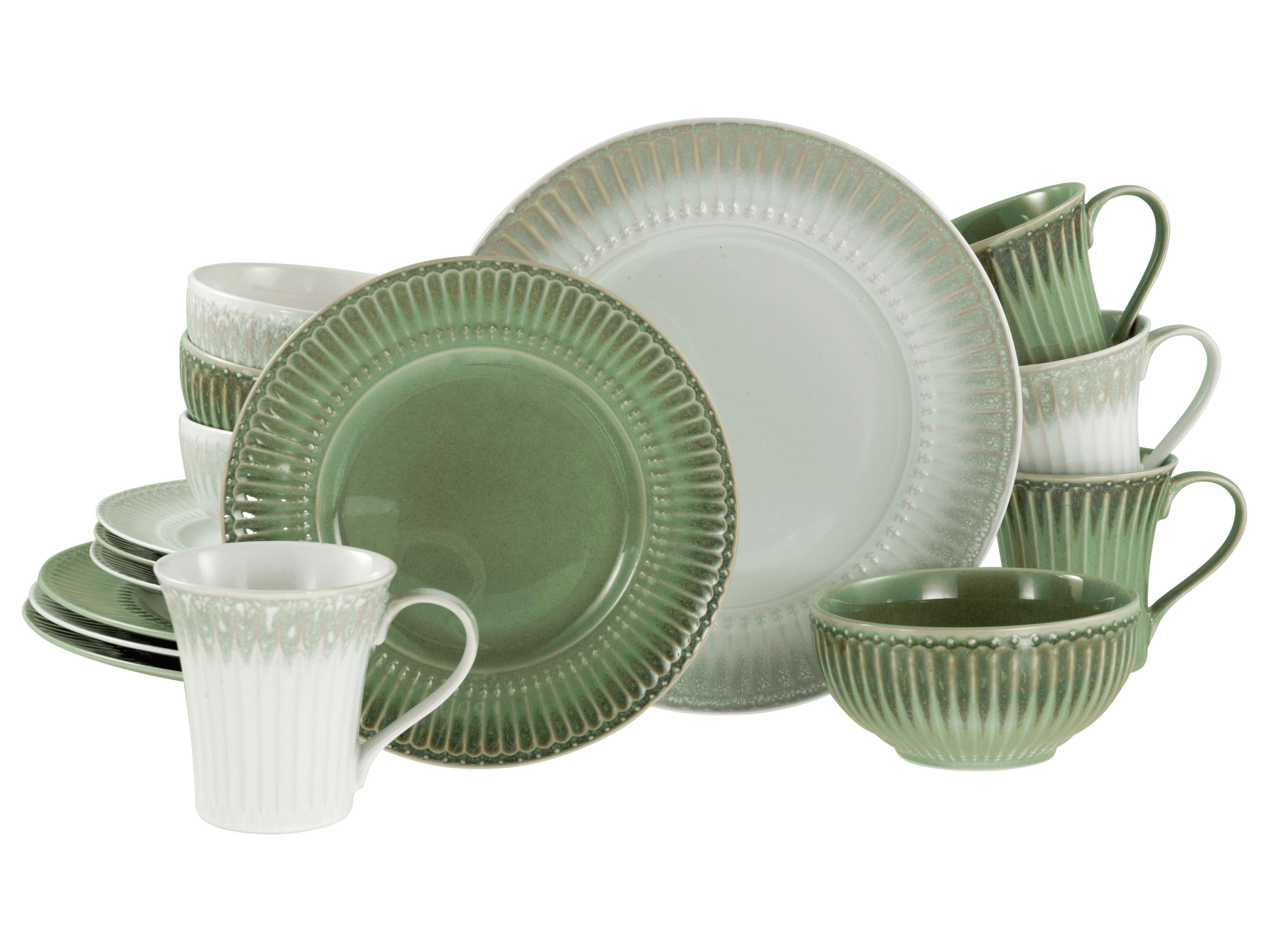 Kombinirani Servis Celadon Mix, 16-Delni - krem barve/biserna, Basics, keramika - Creatable