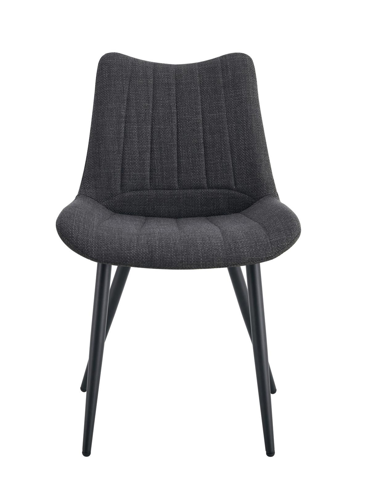 Set Stolov Lotta, Antracit, 2 Kos - črna/antracit, Moderno, kovina/tekstil (53/86/59cm) - MID.YOU