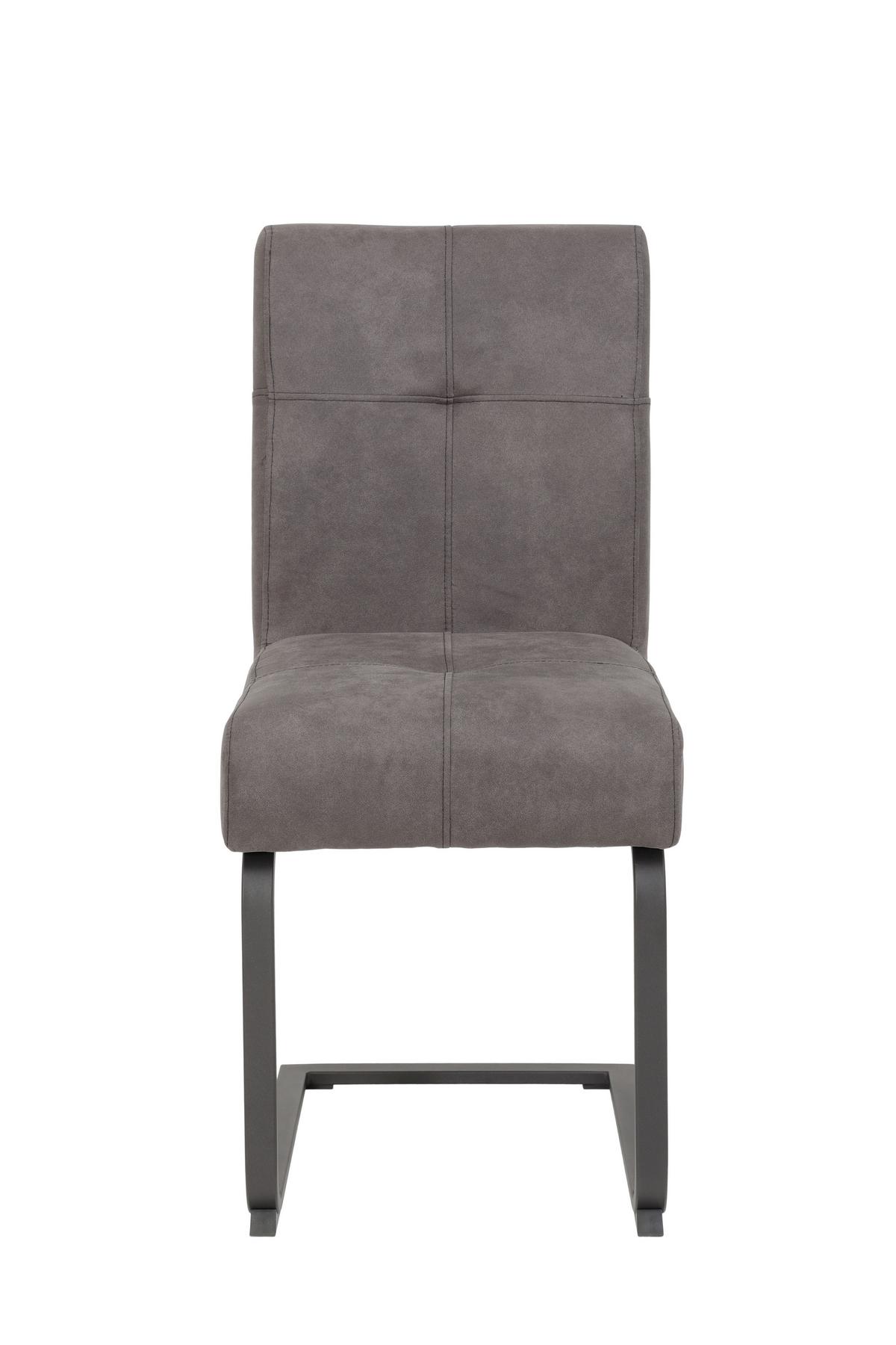 TISCHGRUPPE LUISE G - Anthrazit/Schwarz, MODERN, Holzwerkstoff/Textil (140-180/76/90cm) - MID.YOU